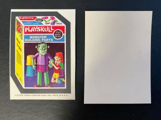 1975 Topps Wacky Packages 13th Series Test White Back Playskull Rare