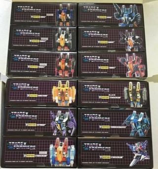 King Toys Transformers G1 Decepticon Seekers Starscream Skywarp Thrust Set Of 12