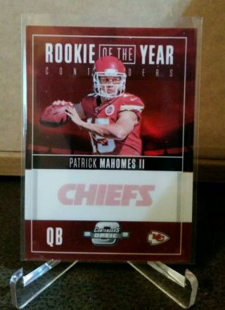 Patrick Mahomes 2017 Contenders Optic Rookie Of The Year Red Rc /49 Rare
