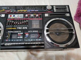 Lasonic TRC - 975 Jumbo Boombox Ultra Rare Vintage Ghetto Blaster 1988 3