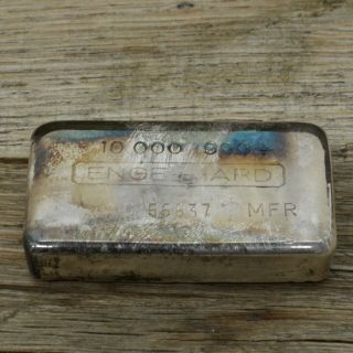 Ultra Rare Vintage 10 Ounce Engelhard 999,  Poured Silver Bar 55837 Mfr
