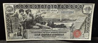 Rare 1896 $1 Large Size Silver Certificate Educational Note - Tillman/morgan