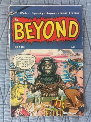 Rare 1954 Golden Age The Beyond 27 Classic Skull Cover Pre - Code Horror Complete