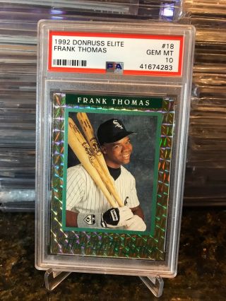 1992 Donruss Elite Foil Frank Thomas White Sox Hof /10000 Psa 10 Rare Low Pop