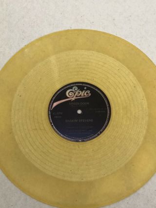 Shakin’ Stevens - Mega Rare Green Door 12” Maxi - Translucent Yellow - Columbia