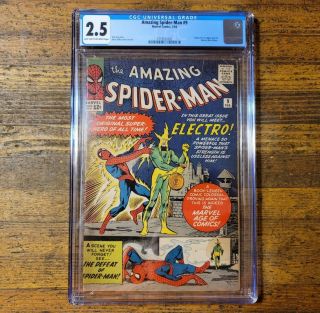 Rare Comics Book Spider - Man 9 Cgc 2.  5 Vintage Marvel Comic 1st Electro
