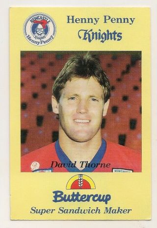Henny Penny Buttercup Newcastle Knights Card David Thorne Issued 1989 Rare