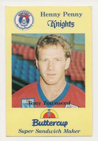 Henny Penny Buttercup Newcastle Knights Card Tony Townsend Issued 1989 Rare