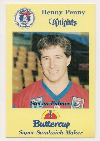 Henny Penny Buttercup Newcastle Knights Card Steven Fulmer Issued 1989 Rare