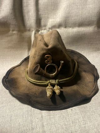 Rare Civil War Confederate Infantry Officers Slouch Hat - Cap - Kepi
