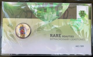2017 Melbourne Show $1 Rare Beauties Extraordinary Gemstones Flourite Coin Pnc