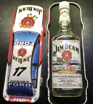Rare Dick Johnson Jim Beam Collector Tin And Bottle