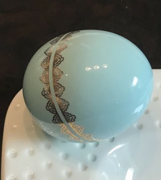 Nora Fleming Blue And Gold Easter Egg.  Rare And In