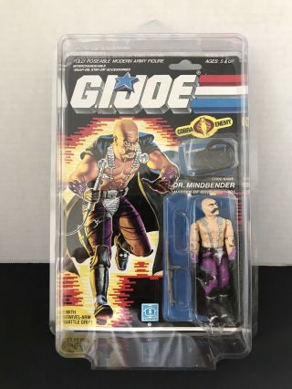 1985 Gi Joe Dr.  Mindbender Action Figure W/ Case