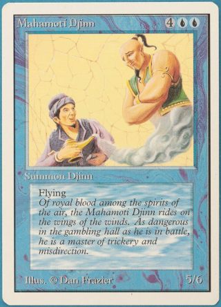 Mahamoti Djinn Unlimited Pld Blue Rare Magic Mtg Card (id 140917) Abugames