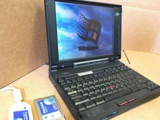 Rare Vintage IBM ThinkPad 365X Pentium LAPTOP WINDOWS 95 Installed,  FDD 3