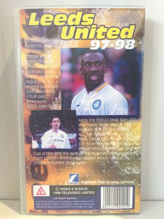 LEEDS UNITED 97 - 98 THE OFFICIAL SEASON REVIEW RARE VHS VIDEO 2