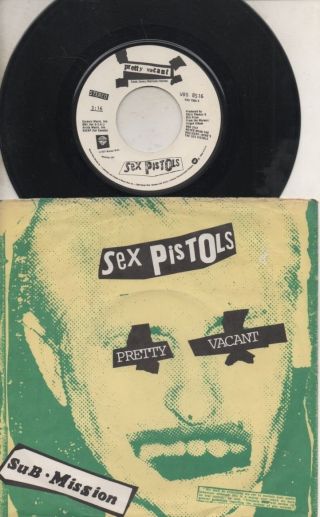 The Sex Pistols Rare 1977 Usa Only 7 " Oop Kbd Punk P/c Single " Pretty Vacant "