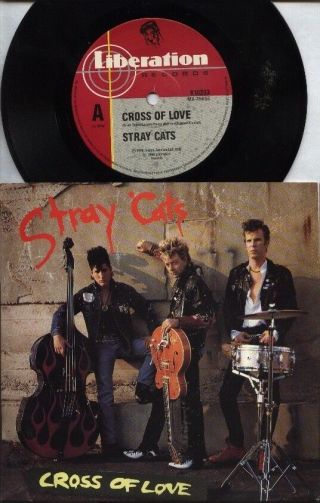 Stray Cats Rare 1990 Aust Only 7 " Oop Rockabilly P/c Single " Cross Of Love "