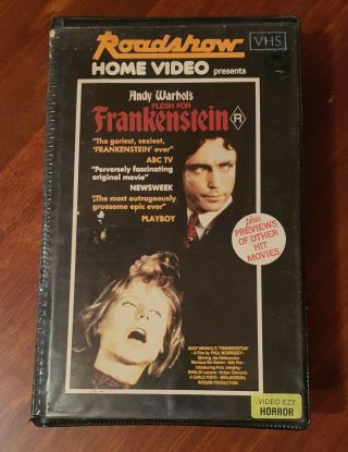 Flesh For Frankenstein - Roadshow Home Video - Rare Australian Extrental Vhs