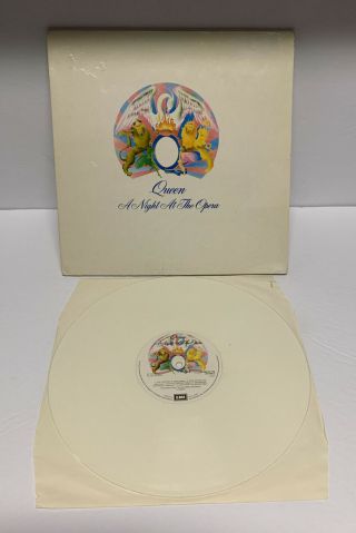 Queen - A Night At The Opera White 12” Vinyl Album (holland Import) 1975 - Rare