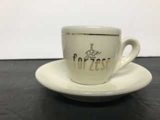 Rare Forceze Italy Cappuccino Expresso Advertising Cup & Saucer