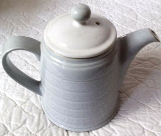 Rare Denby " Spirit " Hand Crafted England 4 Cup 7.  5” Gray Teapot /lid