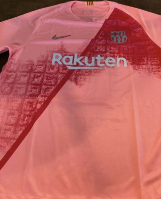Incredibly Rare - Lionel Messi Signed Barcelona 3rd Jersey Shirt Pink - Only 1 2