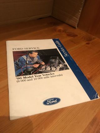Ford 1996 Service Book Various Models With Stamps.  No Vehicle Details.  Very Rare