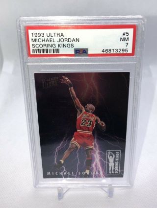 Michael Jordan Scoring Kings Psa 7 Insert Card 1993 Ultra 5 High End Rare