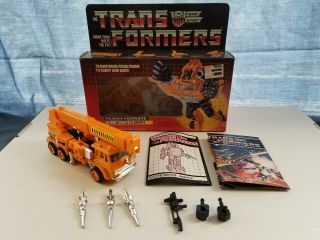 Transformers G1 Grapple - Complete,  Instructions - Hasbro,  Vintage