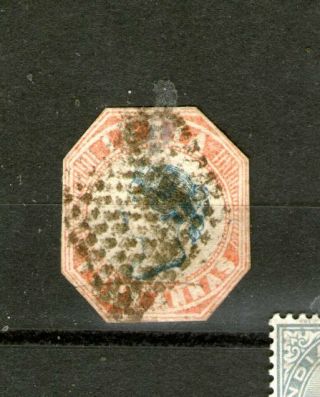 India - Very Old Rare Stamps (hexagon Cut),  2 Anna Blue (combined Cv $700, )