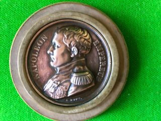Antoine Bovy Rare Médaille Napoléon Empereur St - Hélène Bronze Boîte 1840