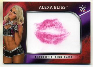 Alexa Bliss 2018 Topps Wwe Authentic Kiss Card Kc - Ab True 1/1 Very Rare And Cool