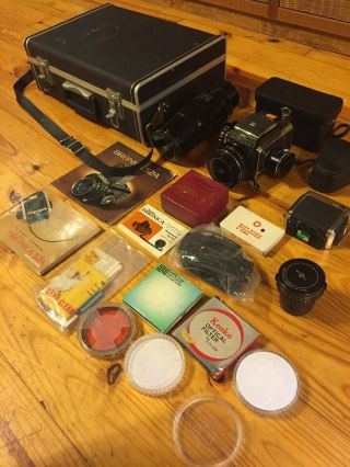 Rare Vintage - Zenza Bronica S2a Camera With Accessories Reflex 75mm 300mm Lens