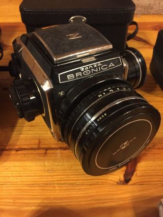 Rare Vintage - Zenza Bronica S2A Camera With Accessories Reflex 75mm 300mm Lens 2