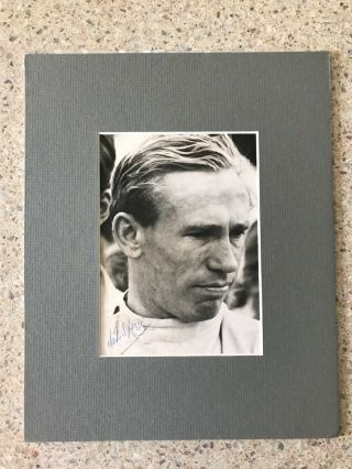 Rare Signed Mike Spence Portrait 4x5 Photo Lotus & Brm Formula 1 Le Mans Driver
