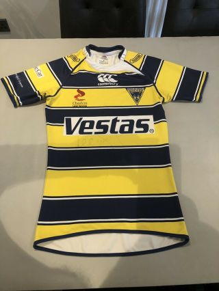 Look Warrington Wolves Vintage Canterbury Rugby Shirt Lee Briers Signed Rare