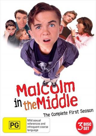 Malcolm In The Middle Season 1/complete First Season Dvd 2013 R4 Rare 3 - Disc