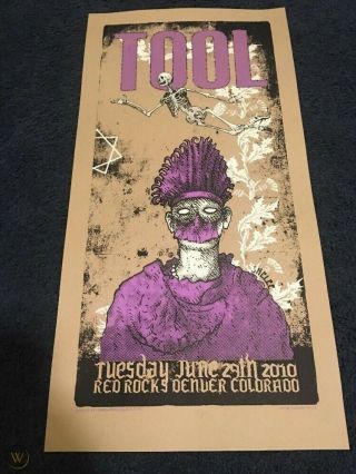 Tool 2010 Concert Poster Red Rocks,  Colorado Rare Limited Edition Print