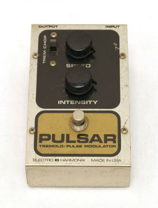 RARE Electro - Harmonix Pulsar Tremolo & Pulse Modulator Pedal | 1979,  Made in USA 2