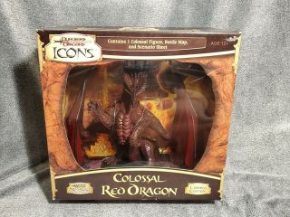 Colossal Red Dragon D&d Icons Rare Figure.  Dungeons And Dragons Huge Miniature