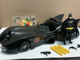 1989 Toybiz Batman And Robin Batmobile W/ Missiles 100 Rocket Launcher Sweet