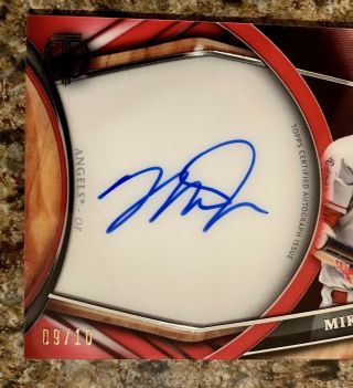 2018 Topps Tribute Mike Trout On Card Autograph Auto SSP Rare d /10 MVP 3