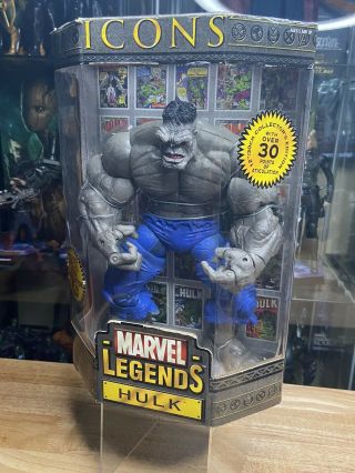 2006 Toy Biz Marvel Legends Icons 12 " Grey Hulk Variant Ultra Rare Nib