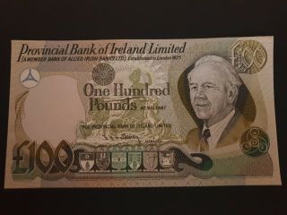 Rare £ 100 Pounds 1981 Provincial Bank Of Irl Ltd Northern Ireland Proof Au