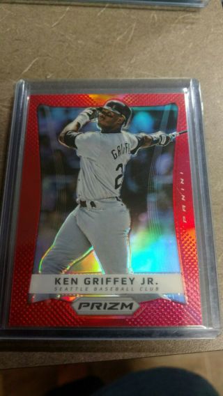 2012 Ken Griffey Jr Very Rare Red Refractor Prizm.  This Card Is Perfect Pristine