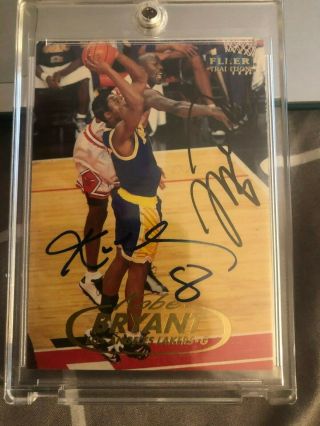 Rare Fleer Michael Jordan & Kobe Bryant Autograph Card W/cert Of Authenticity