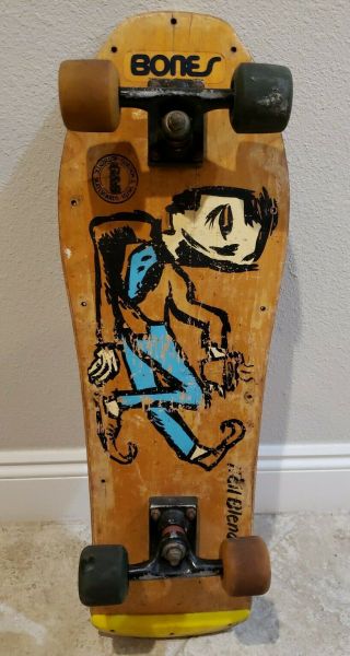 Vintage G&s Neil Blender Coffee Break Complete Skateboard Natural Wood Rare