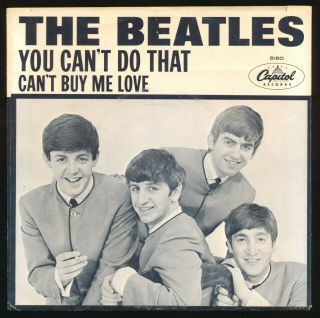 Beatles VERY RARE 1964 U.  S.  ' CANT BY ME LOVE ' PICTURE SLEEVE ONE 2